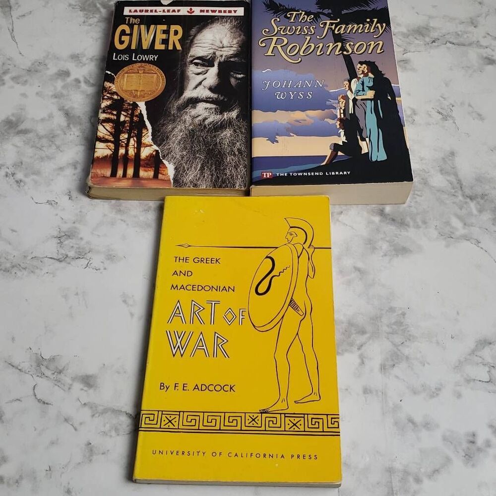 Book Bundle The Giver, The Swiss Family Robinson, Art of War